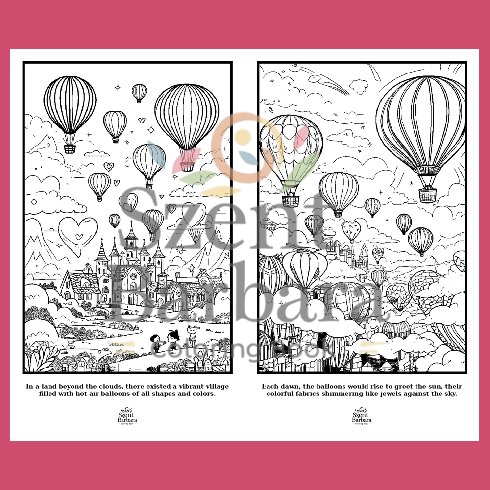 Hot air balloons - Storybook, 10 pages