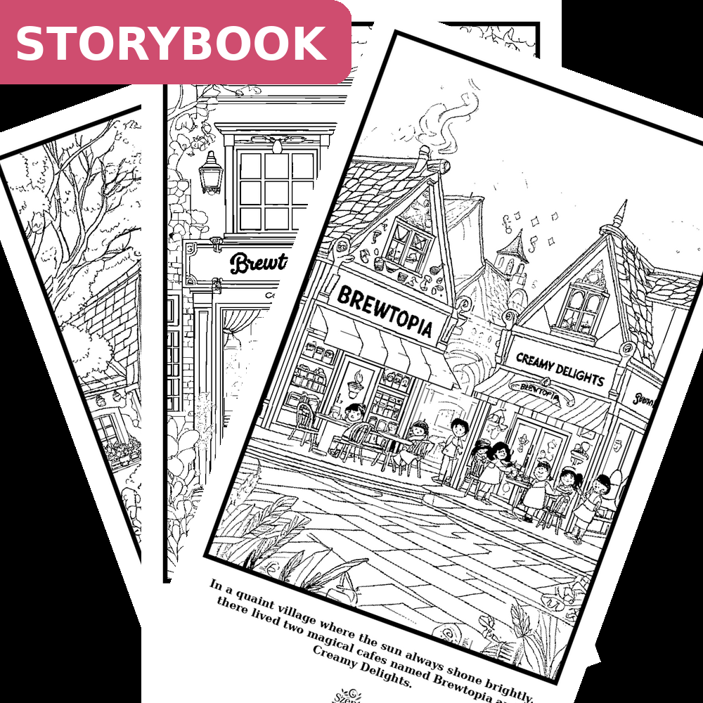 Cafes - Storybook, 10 pages