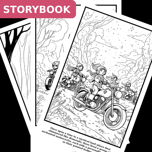 Motorcycles - Storybook, 10 pages